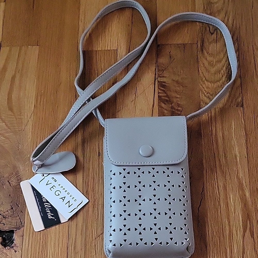 Mellow World Gray Vegan Crossbody Bag